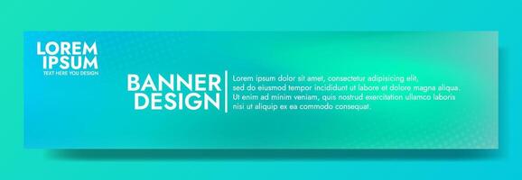 Serene abstract mesh blur banner template featuring a fluid wave pattern in complementary green and blue hues vector