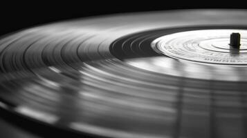 silver vinyl record photo