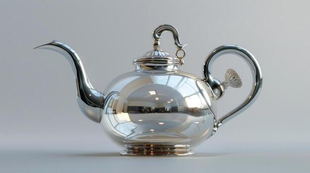 teapot silver elements background. photo