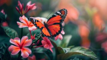 butterfly on flower photo