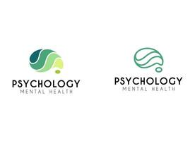 cerebro logo diseño para símbolo libertad y psicología. psicología logo diseño vector