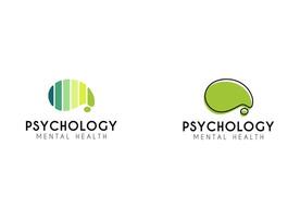 cerebro logo diseño para símbolo libertad y psicología. psicología logo diseño vector