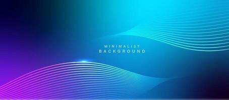 Colorful gradient background with wavy lines vector