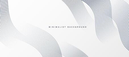 Abstract white modern background with smooth lines vector