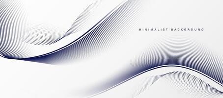 White abstract background with flowing lines vector