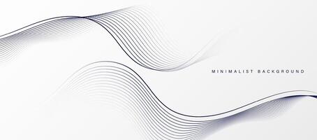 White abstract background with flowing lines vector