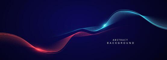 Abstract background with flowing lines vector