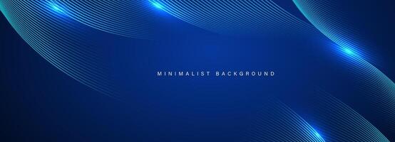 Abstract blue modern background with dynamic lines. vector