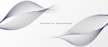 White abstract background with flowing lines vector