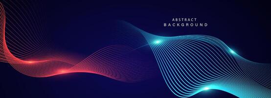 Abstract background with flowing lines vector