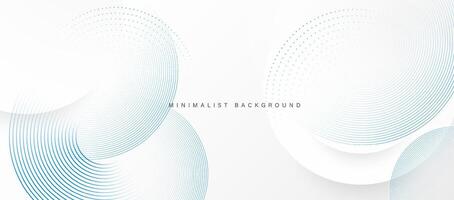 Abstract white background with blue circle rings. vector