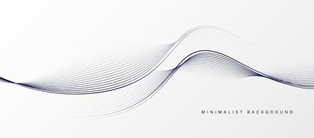 White abstract background with flowing lines vector