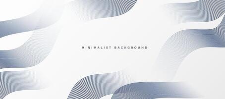 Abstract white modern background with smooth lines vector