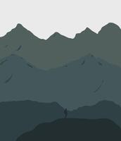 Simple mountain design vector