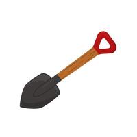 Small shovel for camping. Spade isolated on a white background. illustration vector