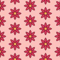 Y2K pattern. Retro seamless pattern with flower. illustration vector