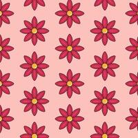 Y2K pattern. Retro seamless pattern with flower. illustration vector