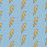 Y2K pattern. Retro seamless pattern with lightning. illustration vector