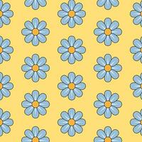 Y2K pattern. Retro seamless pattern with flower. illustration vector