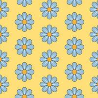 Y2K pattern. Retro seamless pattern with flower. illustration vector