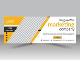 Professional modern corporate facebook cover design or web banner design. vector