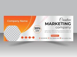 Professional modern corporate facebook cover design or web banner design. vector