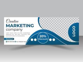 Professional modern corporate facebook cover design or web banner design. vector