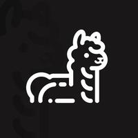 Alpaca logo on isolated background v18 vector