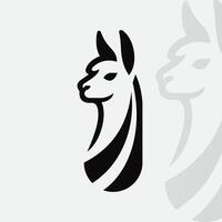 Alpaca logo on isolated background v83 vector