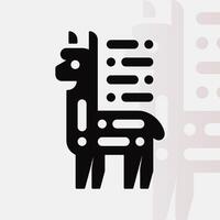 Alpaca logo on isolated background v5 vector
