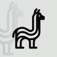 Alpaca logo on isolated background v72 vector