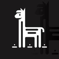 Alpaca logo on isolated background v81 vector