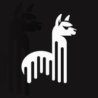 Alpaca logo on isolated background v68 vector