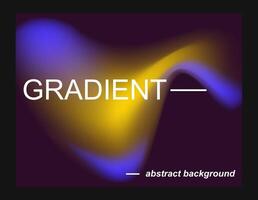 Abstract gradient background with smooth blur shapes.Dark blue, yellow and purple color.Copy space.Wavy liquid gradient mesh.Grapic design.. vector