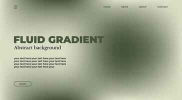 Abstract gradient web page design template, background with smooth blur shapes and sample text, copy space.Green color.Copy space. Gradient mesh.Grapic design. vector