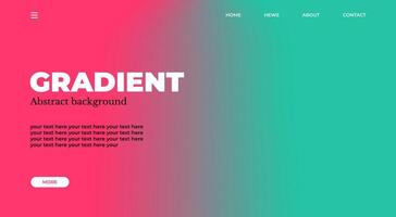 Abstract gradient web page design template, background with smooth blur shapes and sample text, copy space.Pink, green,red and black color.Copy space. Gradient mesh for fluid graphic design. vector