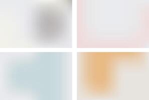 Set of Abstract gradient backgrounds with smooth blur shapes. Peach,light gray,warm orange, blue and pink color.Copy space.Wavy liquid gradient mesh.Grapic design..Boho baby nursery style. vector