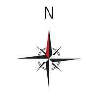 Compass icon on white background vector