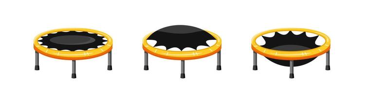 Trampoline is level and flexing set vector