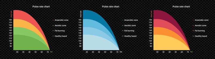 corazón cardio Velocidad cuadro. médico riesgo diagrama con infografia clasificación sano vector