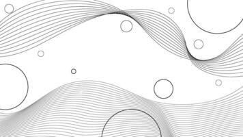 Abstract curve wave and circle background vector