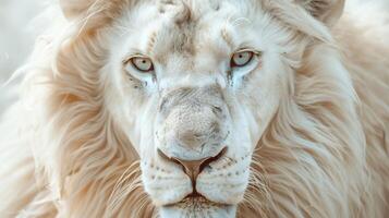 portrait of a white lions. photo