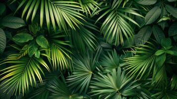 Palm leaves background. photo