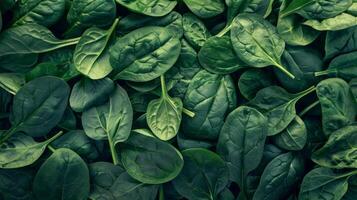 Fresh Organic Spinach Leaves Texture. photo