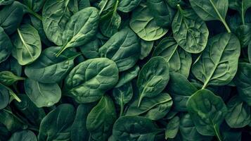 Fresh Organic Spinach Leaves Texture. photo