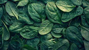 Fresh Organic Spinach Leaves Texture. photo