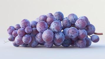 3D isolate on a white background a bunch of grapes. , Food. photo