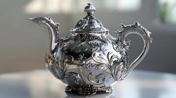 teapot silver elements. photo