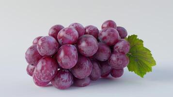 3D isolate on a white background a bunch of grapes. , Food. photo