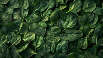 Fresh Organic Spinach Leaves Texture. photo